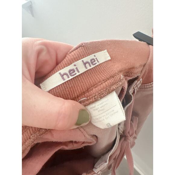 Anthropologie Hei Hei Utility Pants Size 8 Pink Pull On Pull On Cargos - Picture 9 of 9